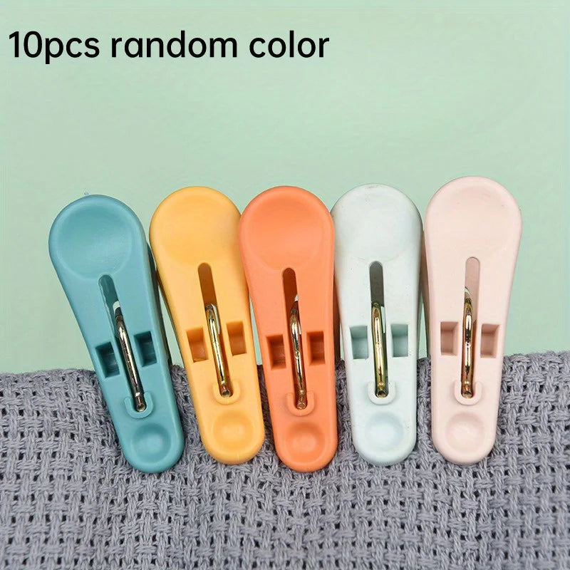 10-Pack Windproof Clothespins – Strong Plastic Drying Clips