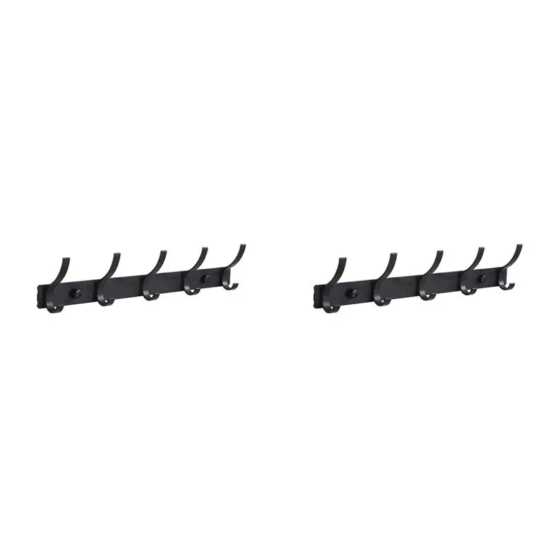 Wall Mounted Coat Rack 5 Hooks – Aluminum Entryway Hanger