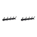 Wall Mounted Coat Rack 5 Hooks – Aluminum Entryway Hanger