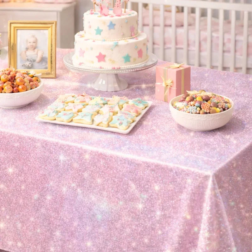 Laser Holographic Disposable Tablecloth – Party & Wedding Cover