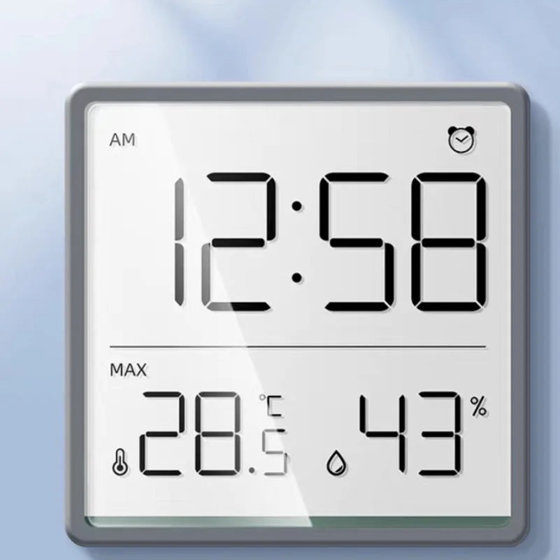 Ultra Thin LCD Alarm Clock – Temp, Humidity & Date Display