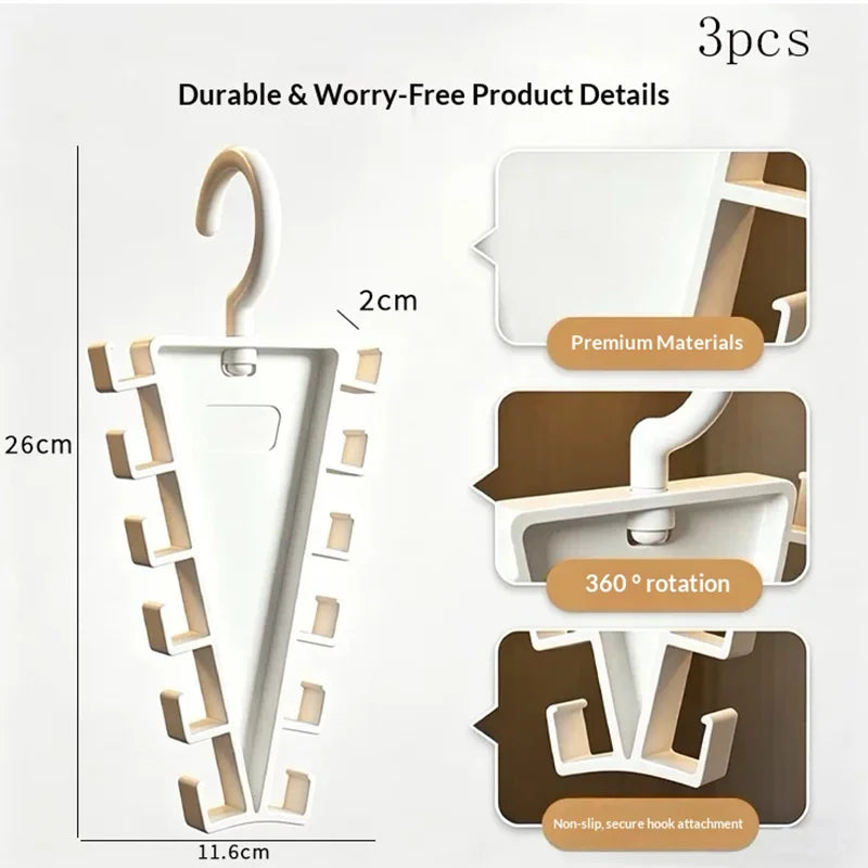 V-Shape 12-Hook Closet Hanger – Space-Saving Wardrobe Organizer