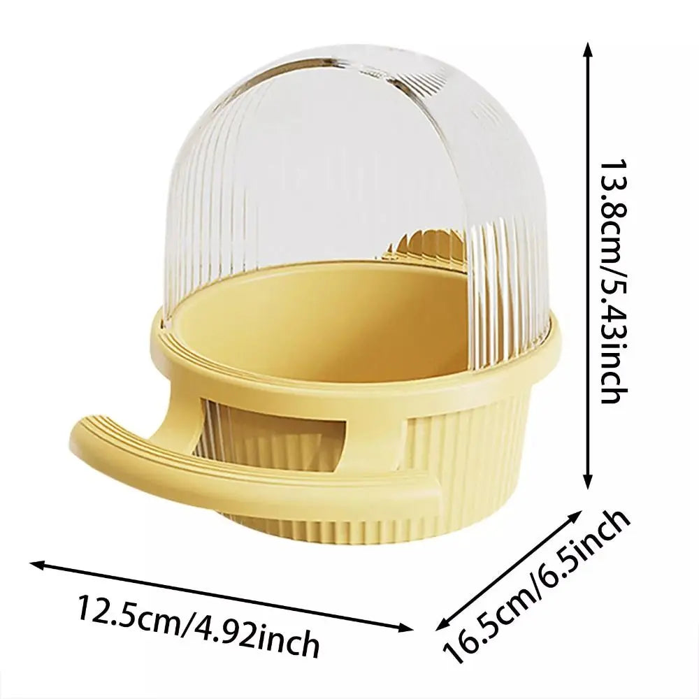 Hanging Cage Bird Feeder – Durable Plastic Parrot Feeder Cup