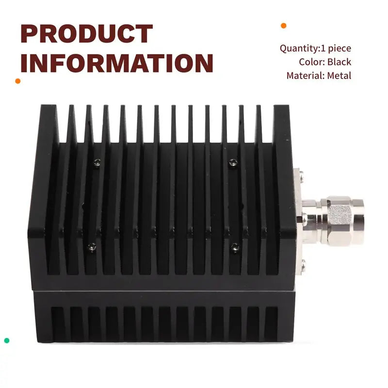 100W N-Type RF Attenuator DC–3GHz 50 Ohm High Power