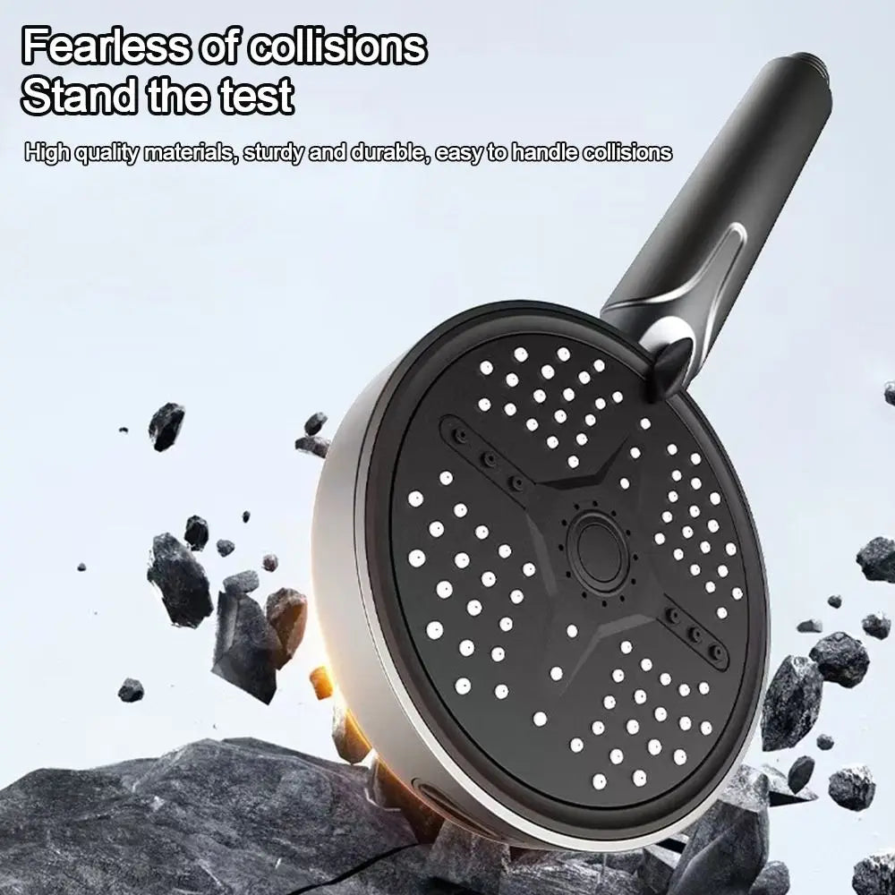 5-Mode Handheld Shower Head – 13cm Large Panel Water-Saving