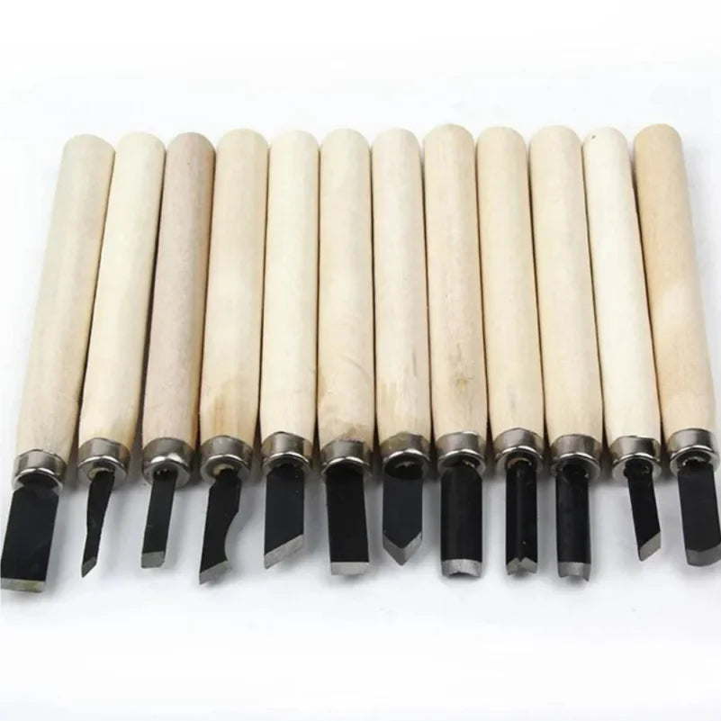 Wood Carving Chisels Set 8/12Pcs – DIY Woodworking Gouges
