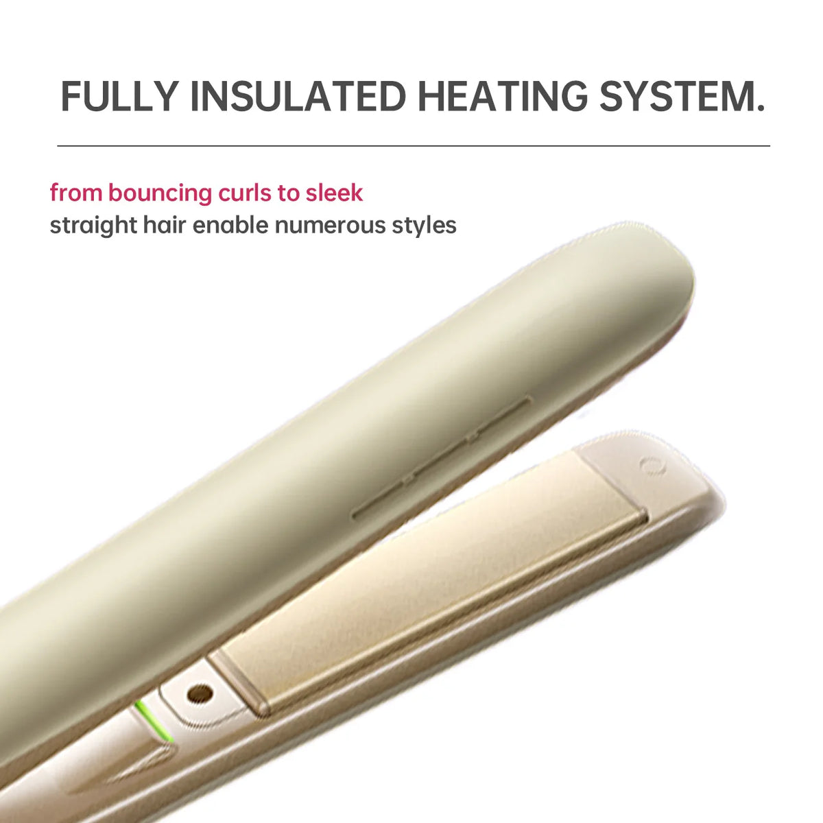 2-in-1 Travel Flat Iron – Ceramic Negative Ion Hair Straightener