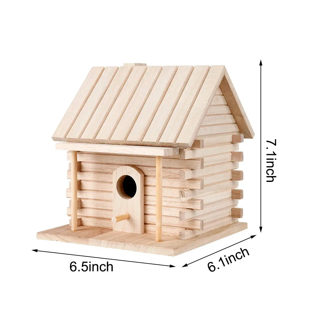 Wooden Hanging Birdhouse Nesting Box – Garden Bird Decor