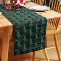 Christmas Sequin Table Runner 33×183cm – 3D Xmas Tree Design