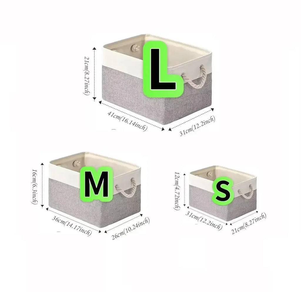 Foldable Linen Storage Basket with Handles – Large Capacity