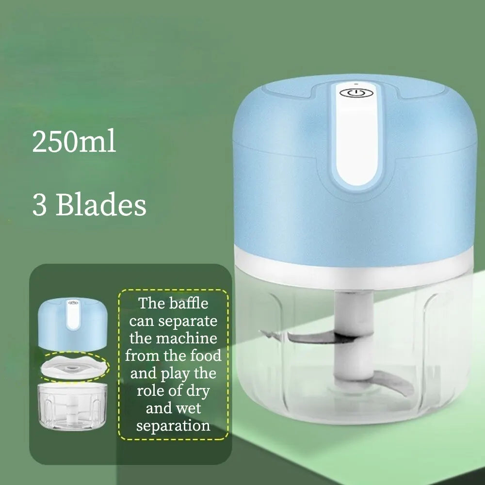 VIBE Electric Mini Garlic Chopper – USB Rechargeable, 250ml
