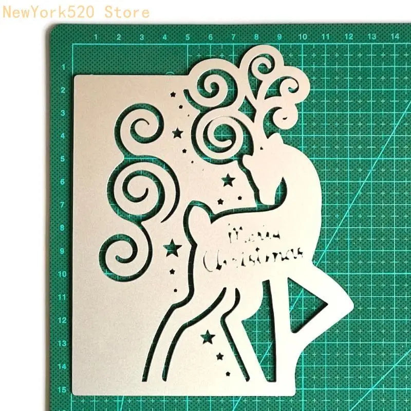 Christmas Elk Metal Cutting Die Stencil – DIY Card & Scrapbook