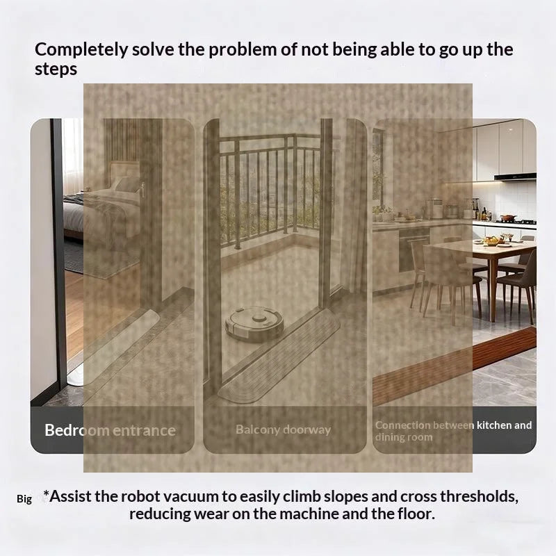 Robot Vacuum Threshold Ramp Strip – Non-Slip Step Climbing Pad