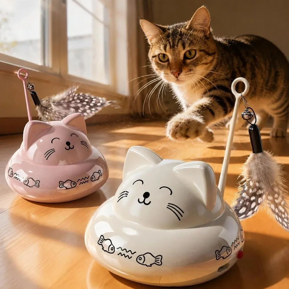 Rechargeable Automatic Interactive Cat Toy – Lights & Music