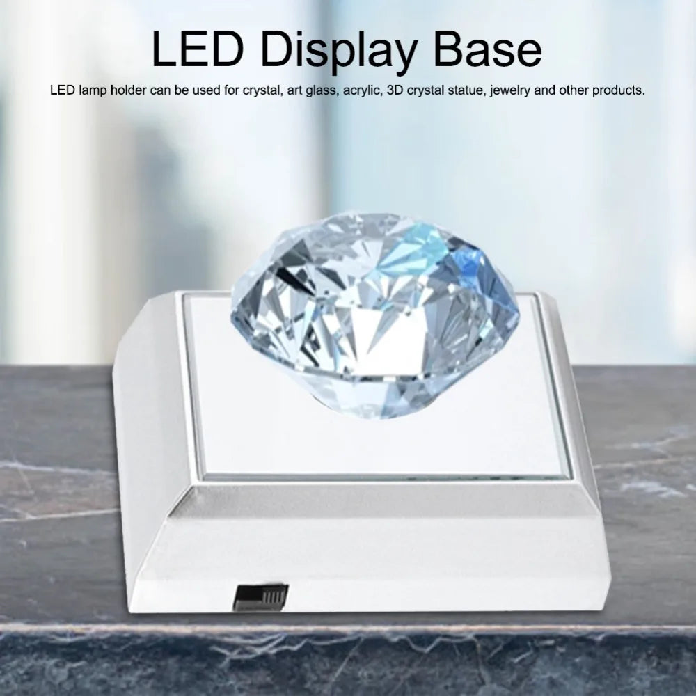 2-Pack Square LED Mirrored Display Stand Base – Jewelry & Crystal