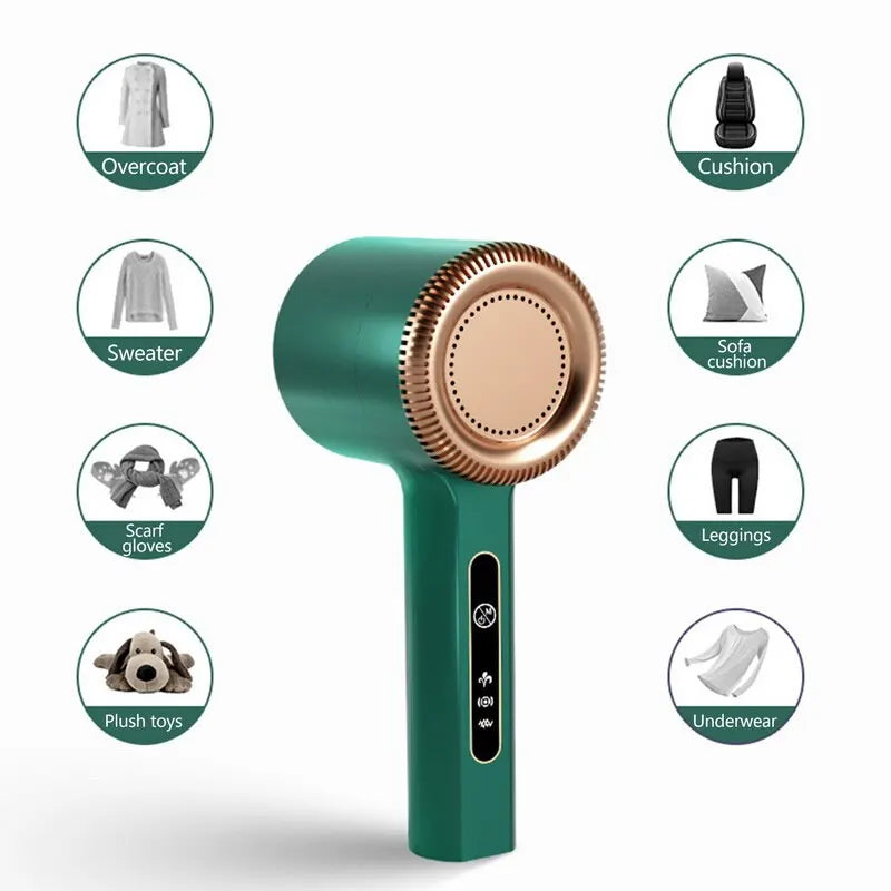 USB Rechargeable Lint Remover & Fabric Shaver – Green