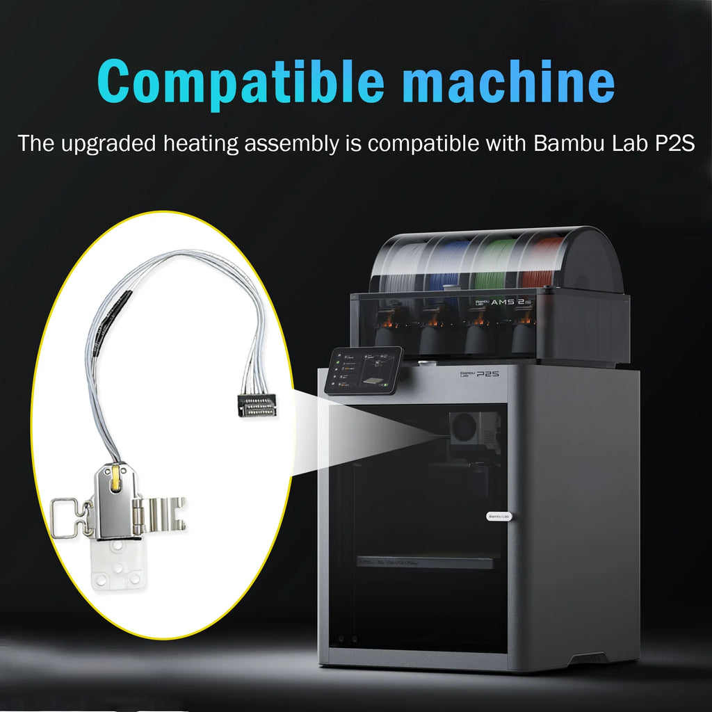 BEGRINT Hotend Heating Assembly for Bambu Lab P2S 3D Printer