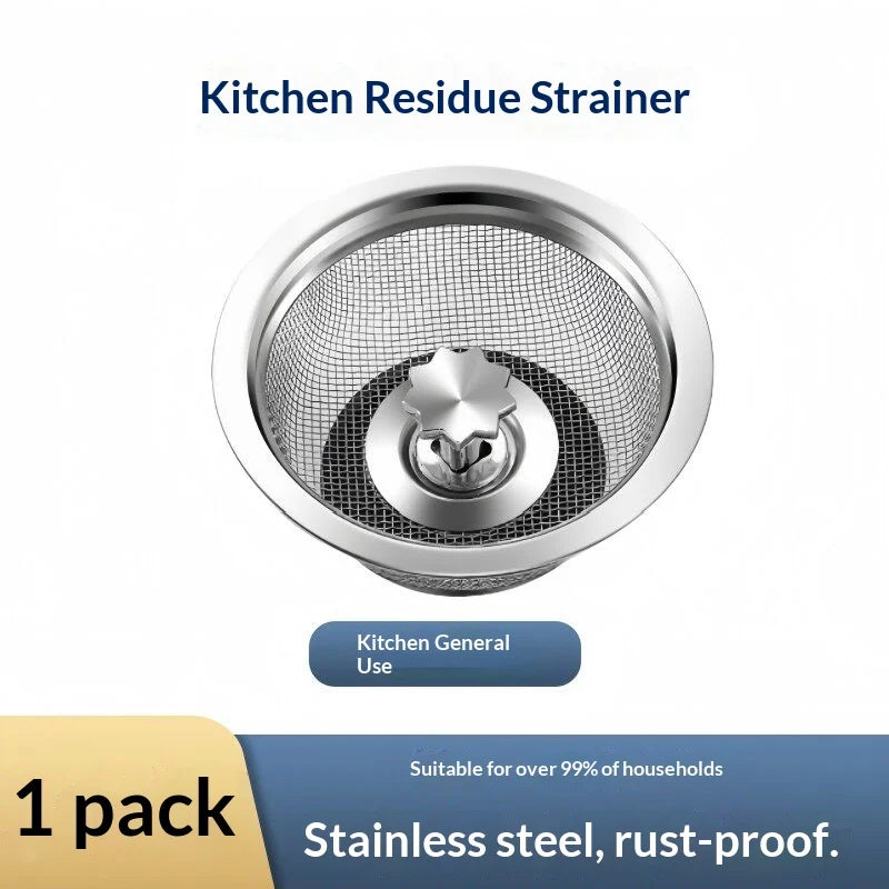 Stainless Steel Sink Strainer Drain Filter Basket with Handle