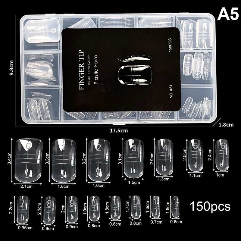 Eagle Talon False Nail Tips Clear Stiletto 70/140/150pcs