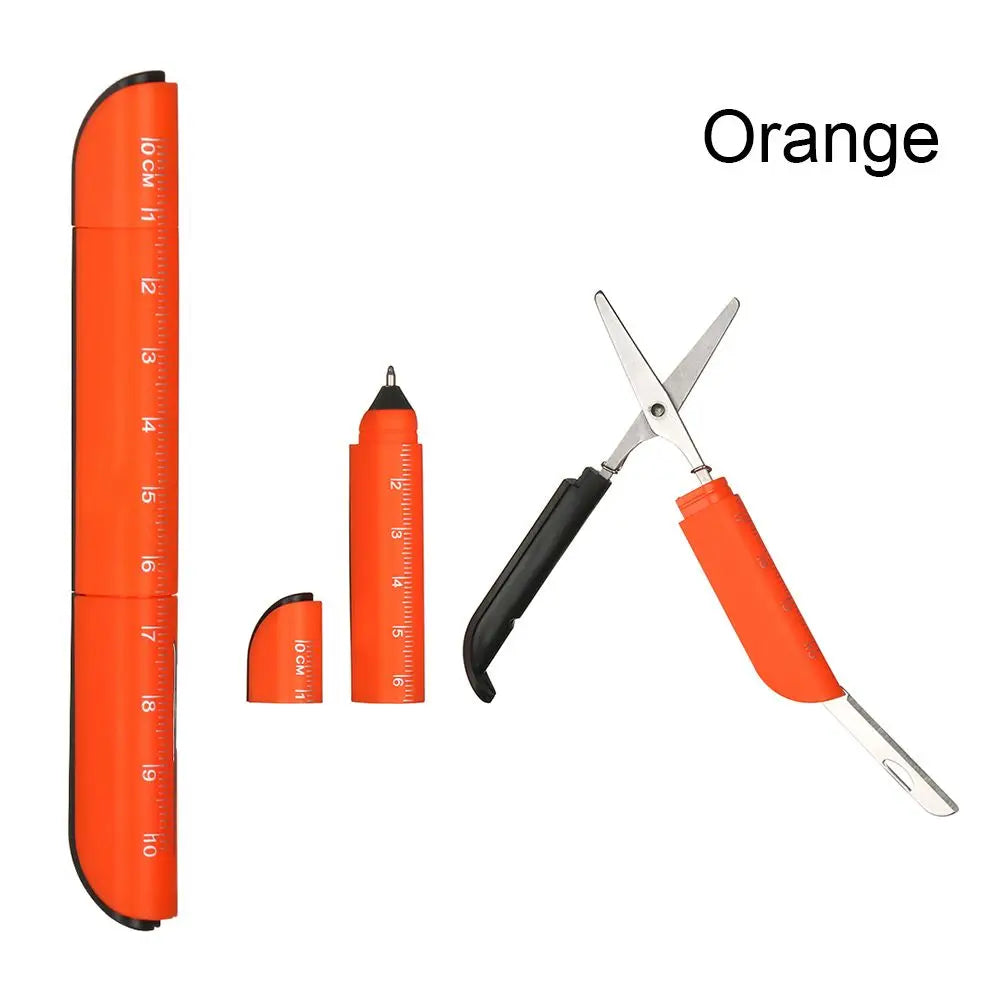 Multifunction Ballpoint Pen with Ruler – 6 Colors, 1.0mm