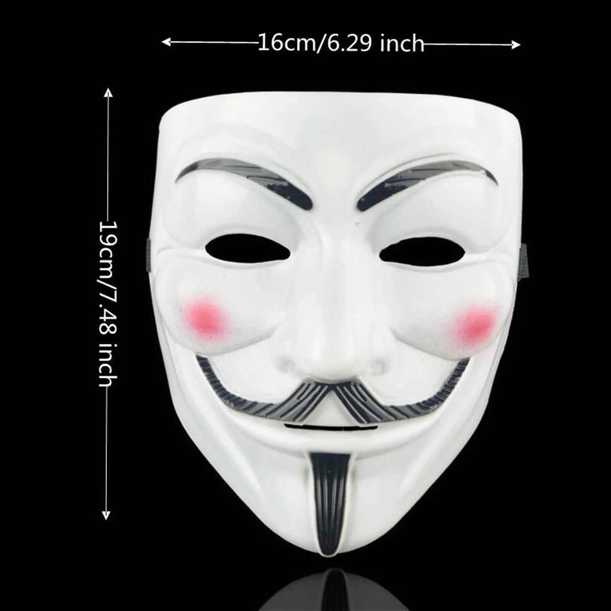 Guy Fawkes Anonymous Full Face Mask – Halloween Cosplay Prop
