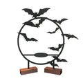 Gothic Bat Halloween Candlestick Holder – Iron Art Table Decor
