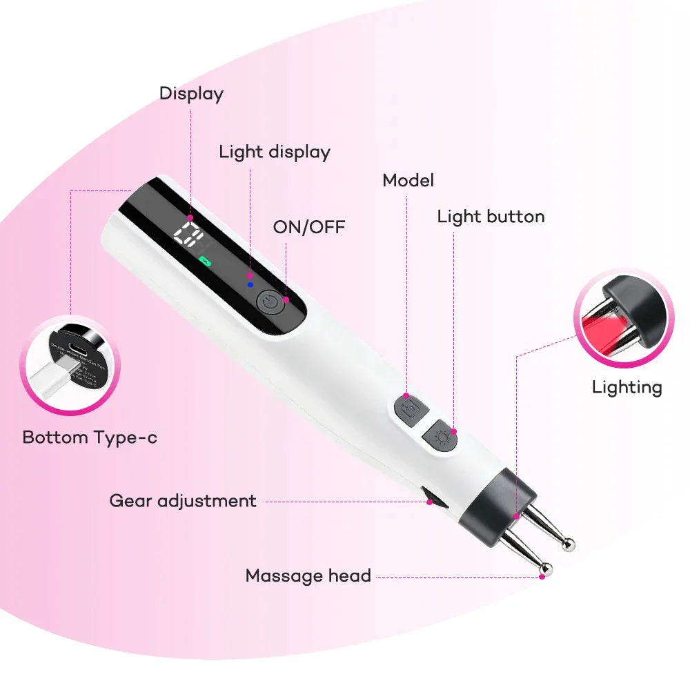Hailicare Dual-Head Electric Massage Pen – 5 Modes 10 Levels