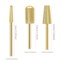 3-Pc Tungsten Carbide Nail Drill Bits – UV Gel Milling Set
