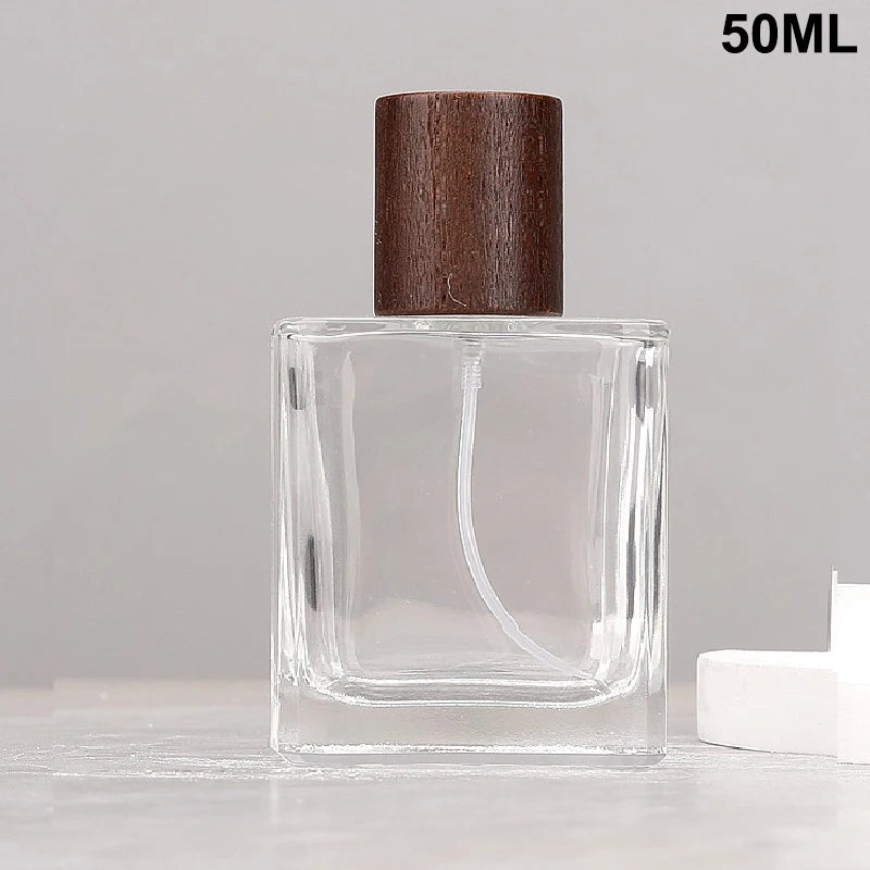 Square Glass Refillable Perfume Spray Bottle 15/30/50ml