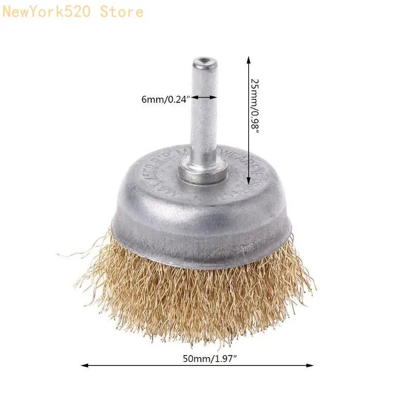 Brass Coated Steel Wire Bowl Brush – Polishing & Deburring