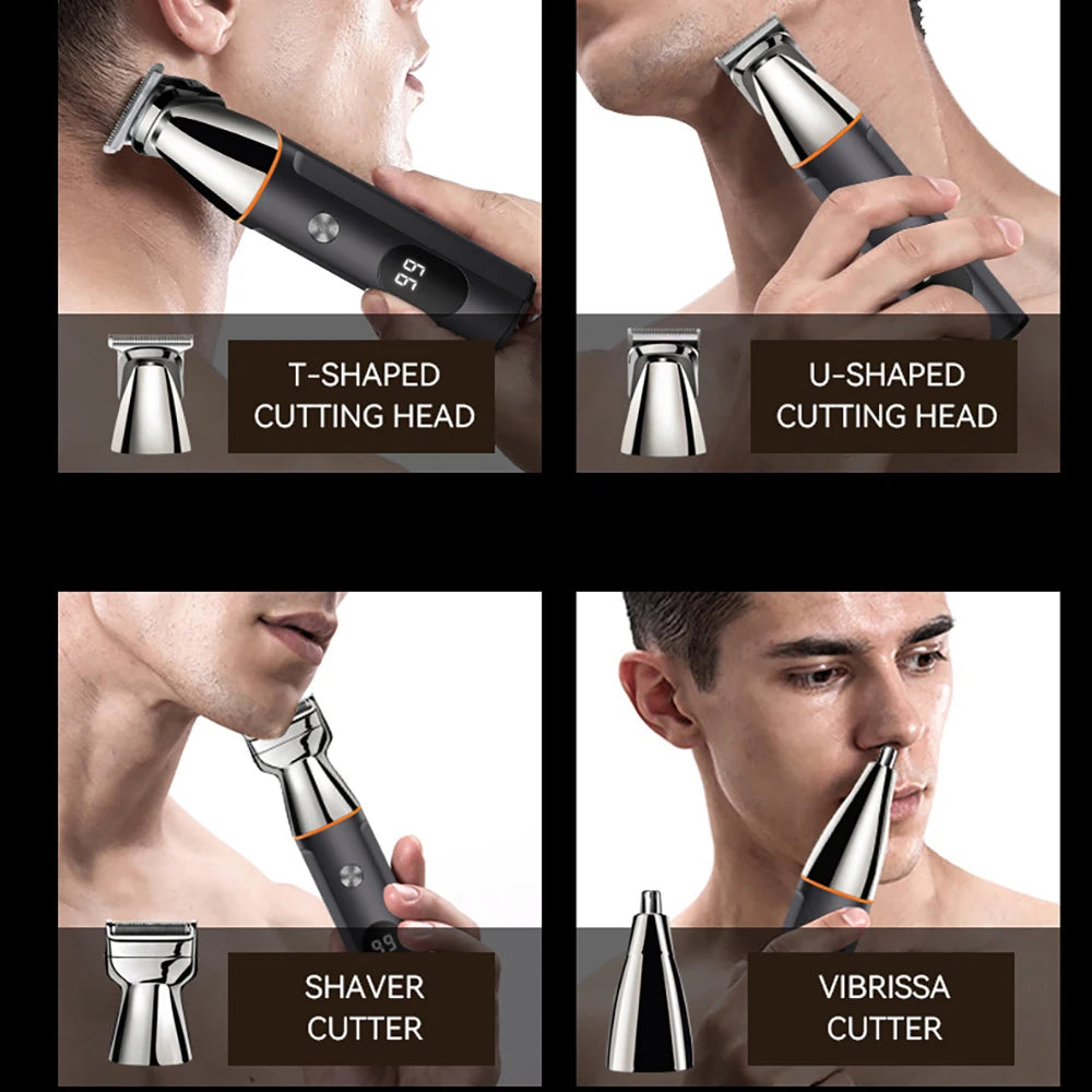 Kemei 5-in-1 Cordless Men's Grooming Kit – Beard & Body