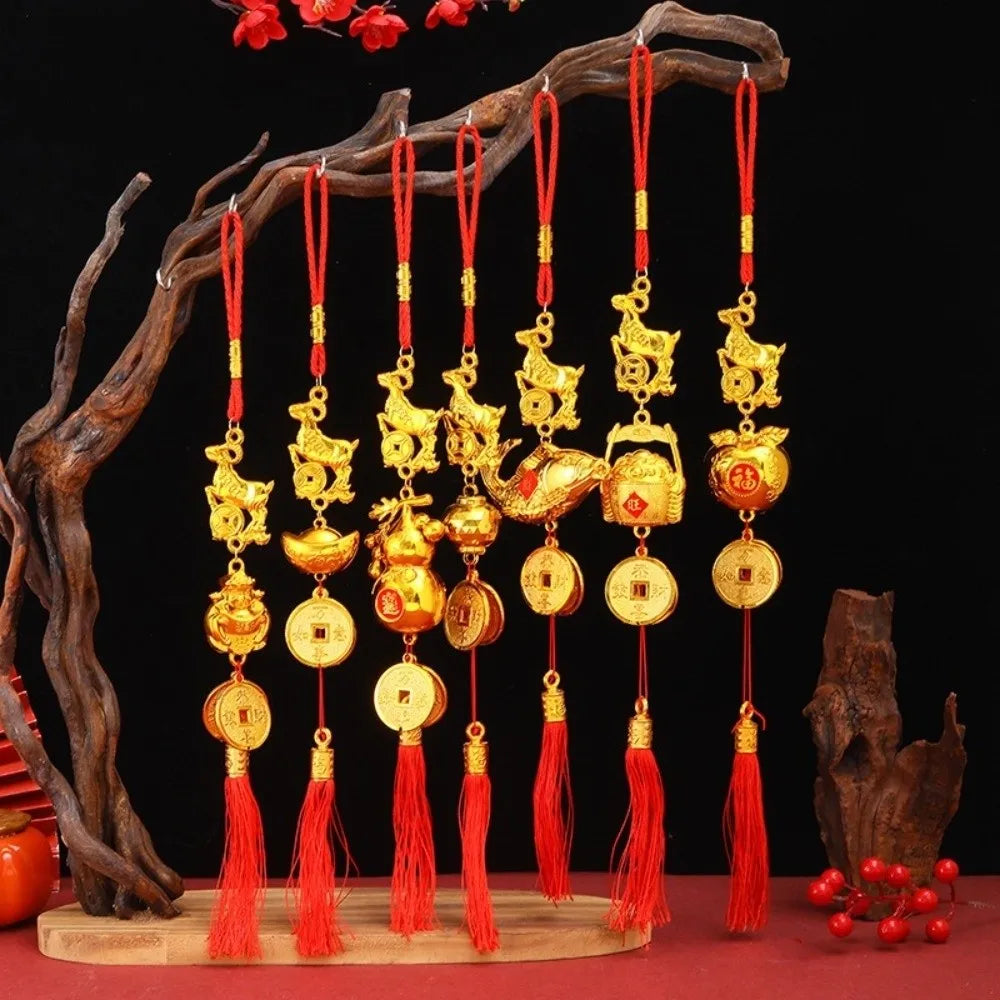 2027 Sheep Zodiac Chinese New Year Hanging Ornament Red Tassel