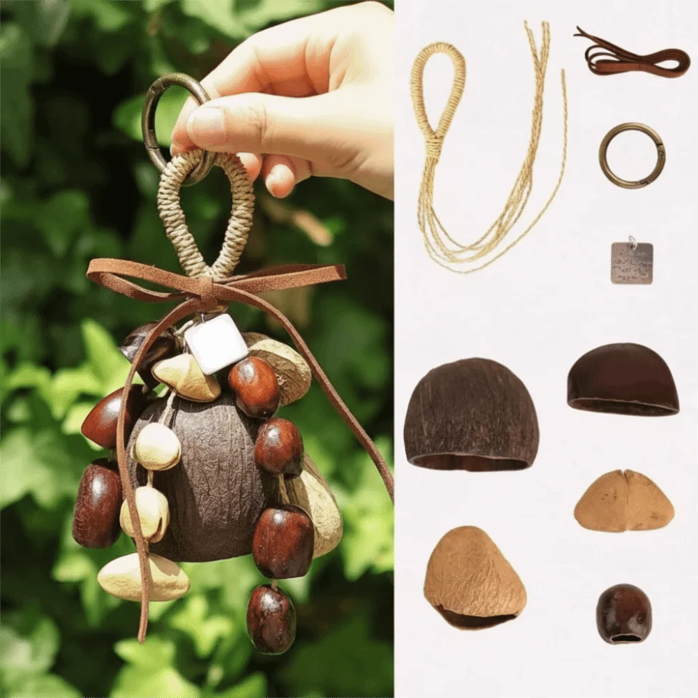 Natural Nut Shell Wind Chimes DIY Kit – Garden & Yoga Decor