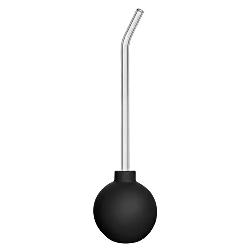 Silicone Irrigation Bulb Syringe with Curved Steel Tip & Brush