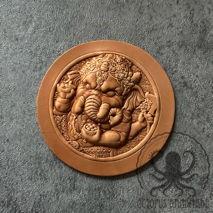 DIY Buddhist Elephant God Metal Pendant Kit – Cowhide Shaping
