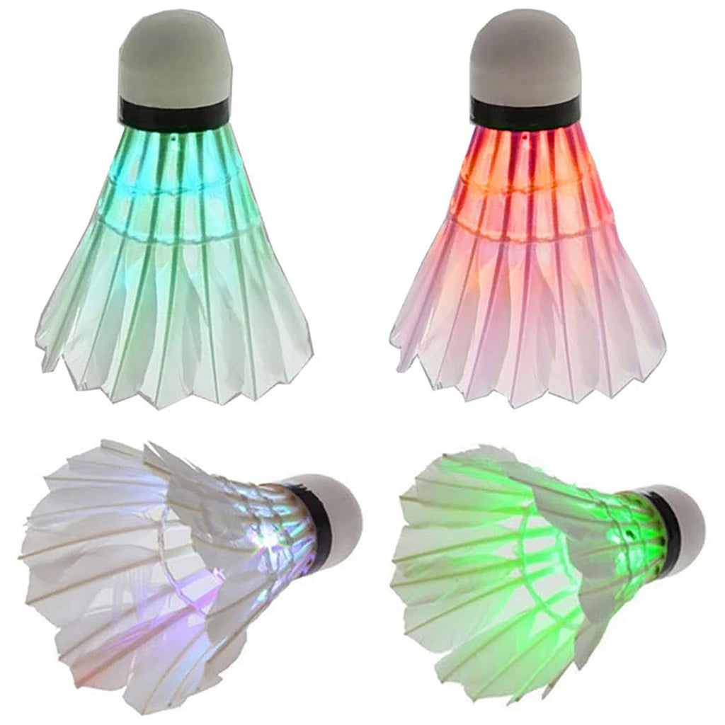 LED Light-Up Badminton Shuttlecocks 4 Pack – Goose Feather
