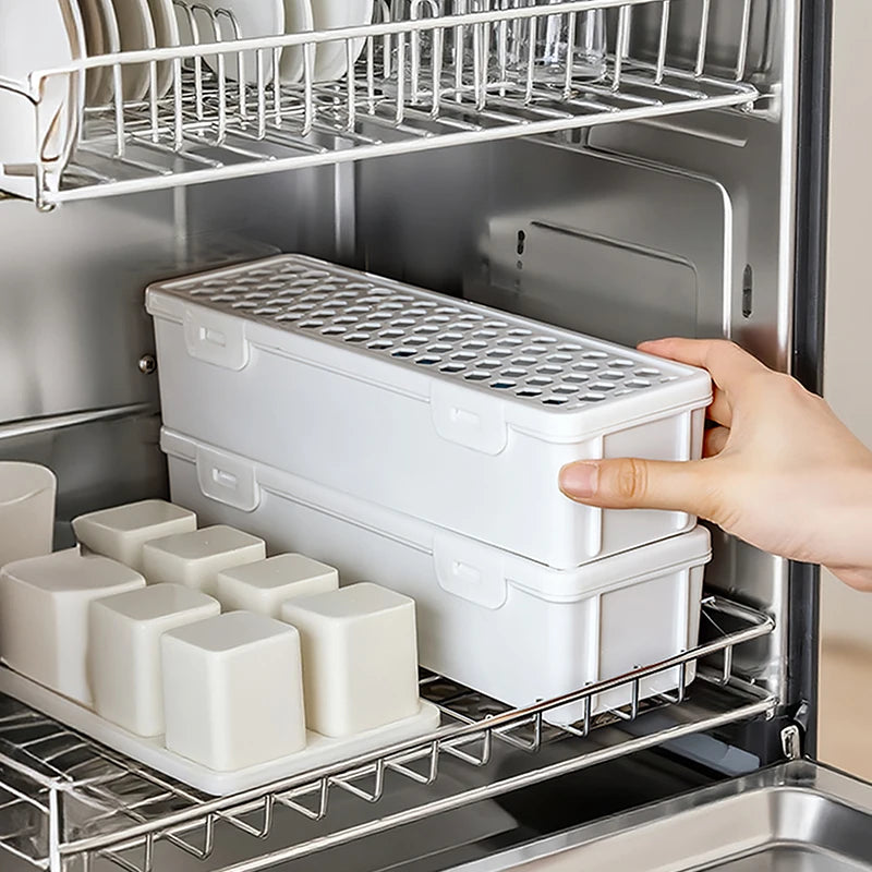 Transparent Dishwasher Cutlery Basket – Chopstick & Spoon Holder