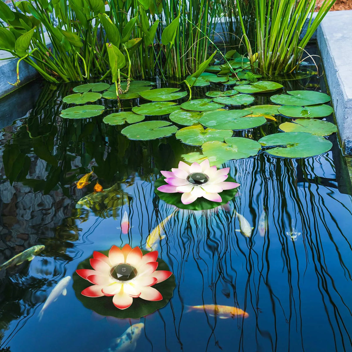 Solar Floating Lotus LED Light – Pool Pond Garden Decor