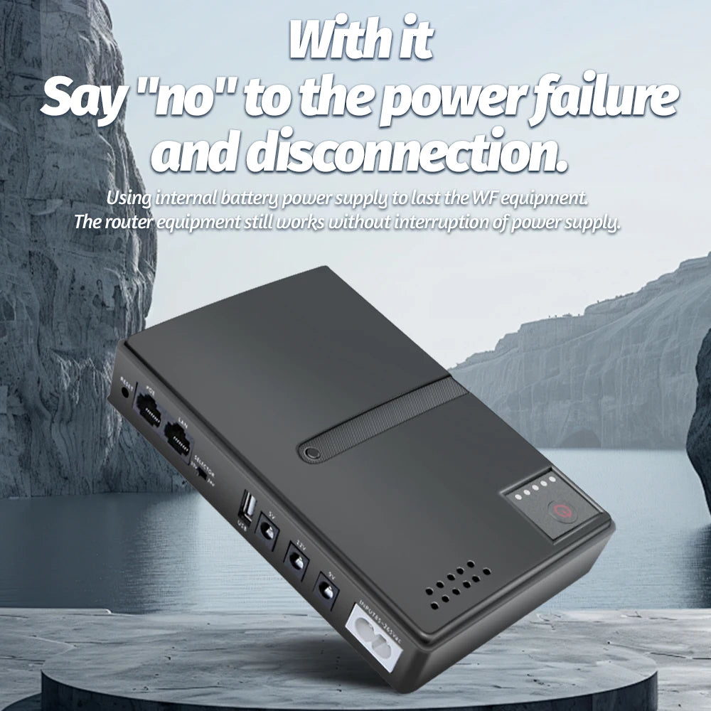 DC1018L Mini UPS 5V 9V 12V Battery Backup for Router & Modem