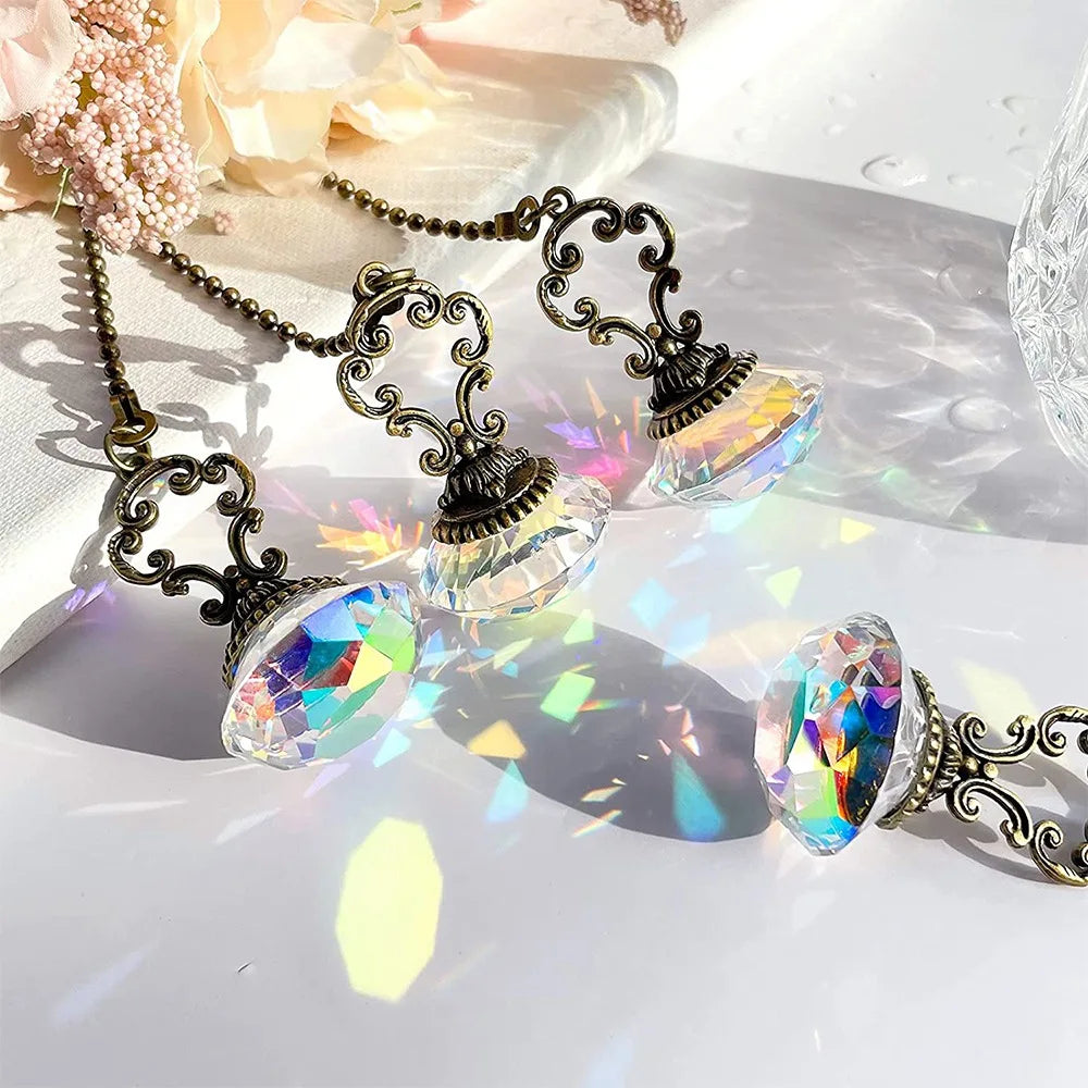 4-Pack Crystal Ceiling Fan Pull Chain Extensions with Connector