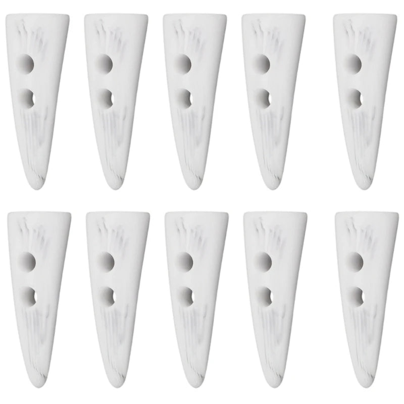 10Pcs Horn Resin Double Hole Sewing Buttons for Garments & Bags