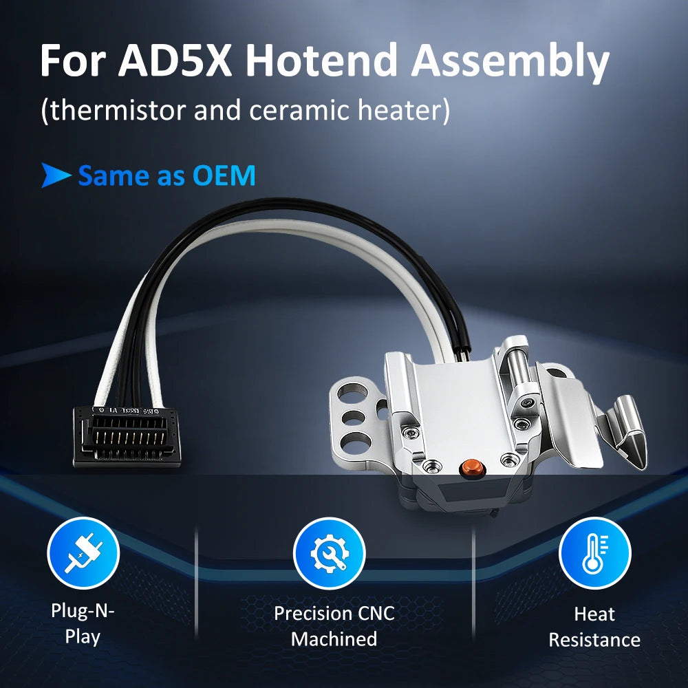 AD5X Hotend Heating Assembly Kit for Flashforge 3D Printer