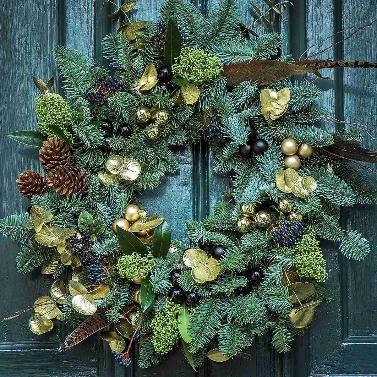14-Inch Green Metal Wire Wreath Frame for DIY Décor – 2 Pack