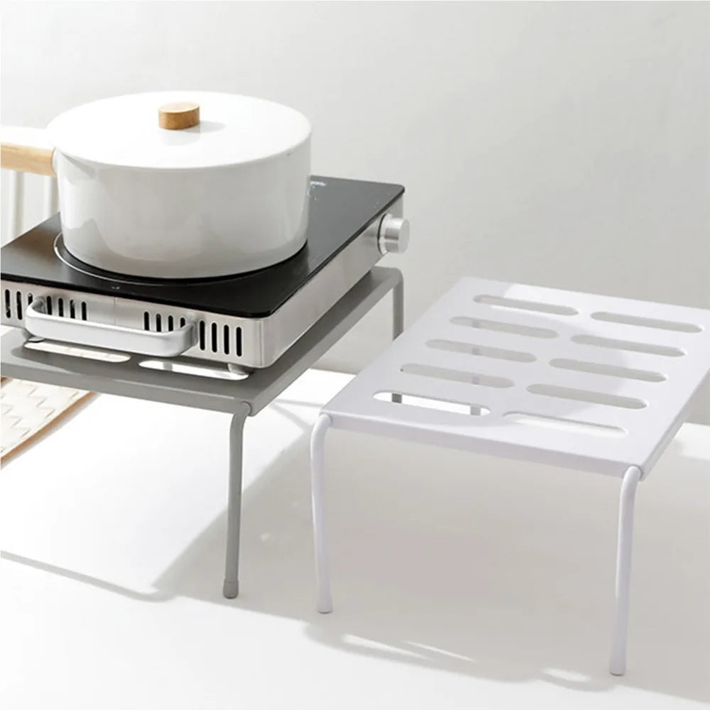ABS Expandable Stackable Shelf – Kitchen & Bathroom Rack