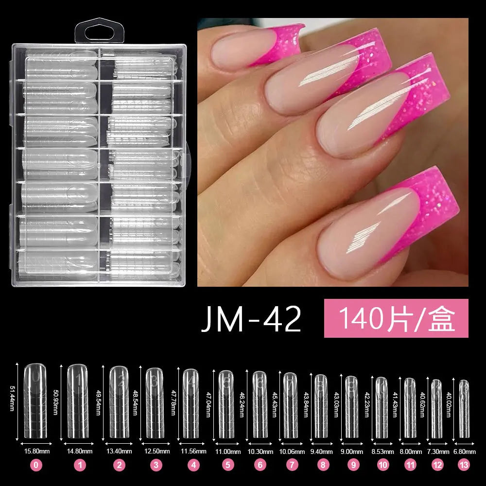 120pcs French Acrylic Nail Extension Mold Full Cover Press On Kit