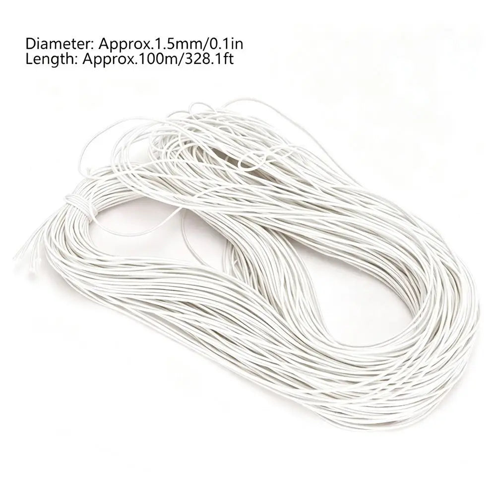 1.5mm Elastic Beading Cord 100m Stretchy Waxed Polyester String