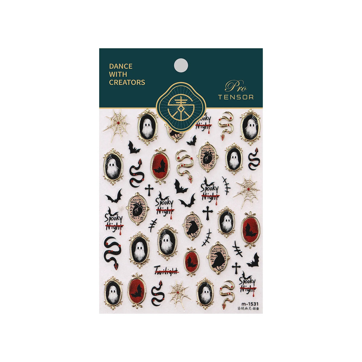 Halloween Nail Art Stickers – Ghost Spider Black Cat Decals