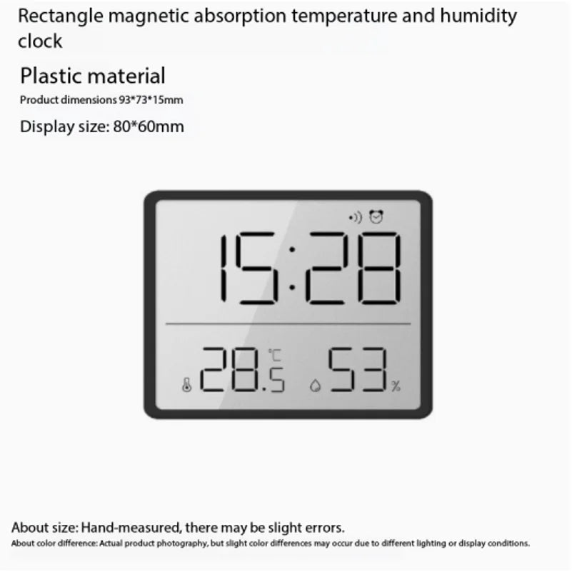 Ultra Thin LCD Alarm Clock – Temp, Humidity & Date Display