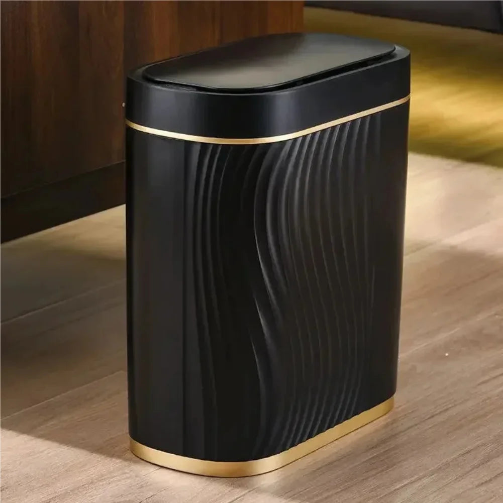Smart Sensor Trash Can Slim Lid – Bathroom Waste Bin | VIBE