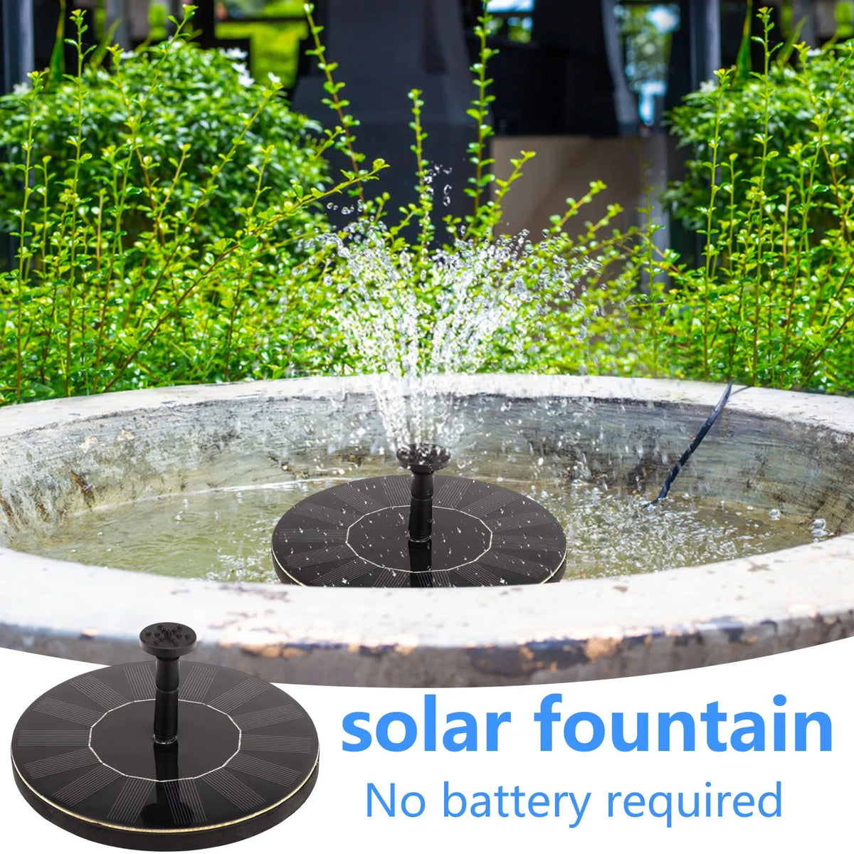 Solar Floating Fountain Pump 4 Nozzles – Bird Bath & Garden Pond